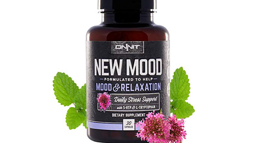 A bottle of Onnit New Mood Supplement