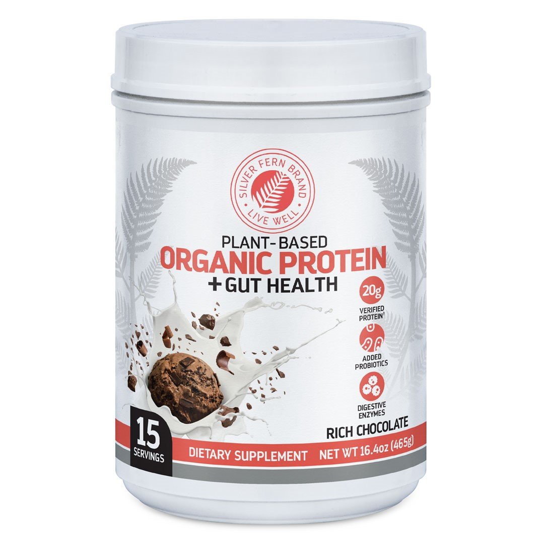 Silver fern brand plant-based organic protein powder.