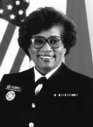 Pediatrician Dr. Joycelyn Elders was the first black American to serve as Surgeon General of the United States